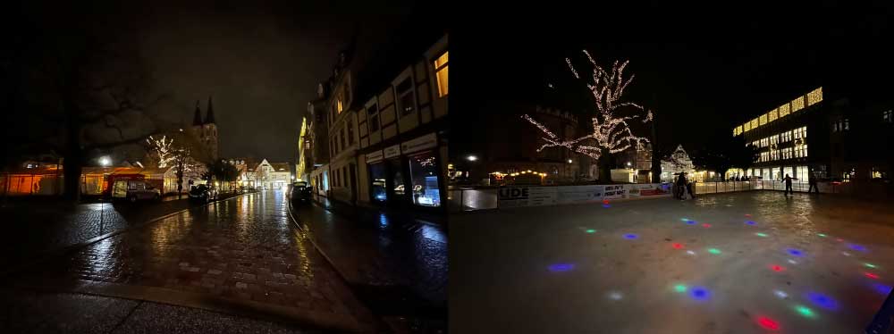 Die eisbahn in Stendal, am Abend, Enßlen GmbH unterstützt Hansestadt Stendal