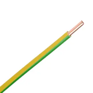 Aderleitung eindrähtig H07V-U 6,0 grün-gelb